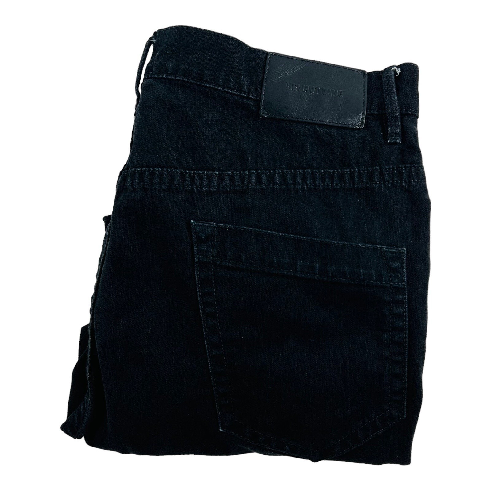 Helmut Lang Black 5 Pocket Cotton Blend Cropped Cargo Jeans Mens Size 32x24